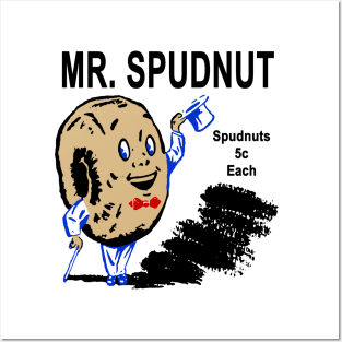 Mr. Spudnut. Mascot. Spudnuts Donuts Posters and Art